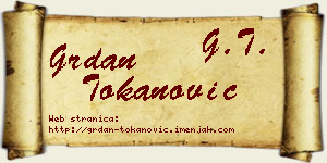 Grdan Tokanović vizit kartica
